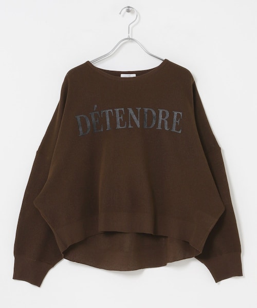 ITEMS URBANRESEARCH(アイテムズ アーバンリサーチ)の「シアーロゴニット(ニット/セーター・レディース・GRY/BRN/NVY・Free)」の2枚目の写真