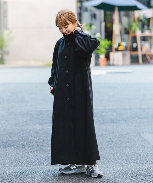 ITEMS URBANRESEARCH（アイテムズ アーバンリサーチ）の「スタンドカラーコート（ステンカラーコート・レディース・L.BEG/BLK/OLV・FREE）」の6枚目の写真