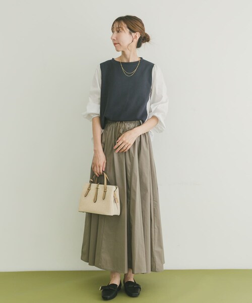 ITEMS URBANRESEARCH（アイテムズ アーバンリサーチ）の「フハクキリカエプルオーバー（Tシャツ/カットソー・レディース・BLK/NVY/BEG・FREE）」の7枚目の写真