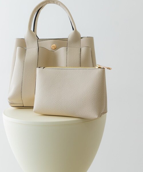 RODE SKO（ロデスコ）の「プチダブルポケットトートバッグ（トートバッグ・レディース・BEIGE/BLACK/MILK/GRAY/MINT/APRICOT/DARK BROWN・one）」の20枚目の写真