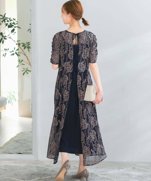 URBAN RESEARCH ROSSO（アーバンリサーチロッソ）の「kaene　配色レースエプロンドレス（ワンピース・レディース・pink beige/navy/purple・36/38）」の18枚目の写真