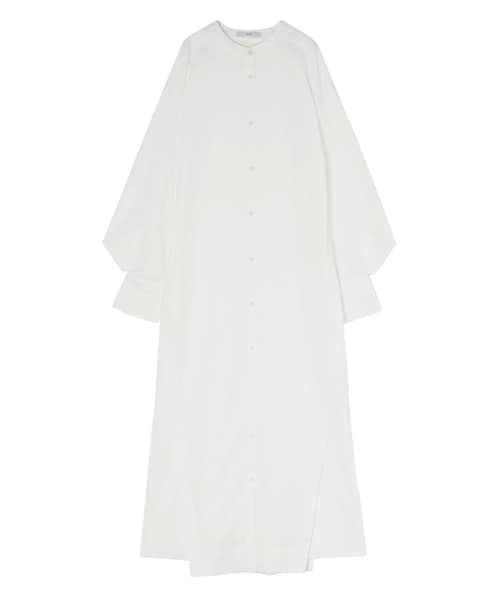 UN3D.（アンスリード）の「W TRIANGLE TUCK SH OP（シャツワンピース・レディース・ミックス/ホワイト/ブラック・36/38）」の4枚目の写真