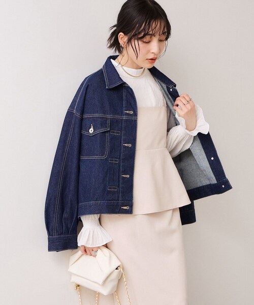 VIS（ビス）の「【WEB限定】美easyコンフォートツイルペプラム切替キャミワンピース/イージーケア・UVケア（ワンピース・レディース・グレー/ベージュ/ネイビー・F）」の12枚目の写真