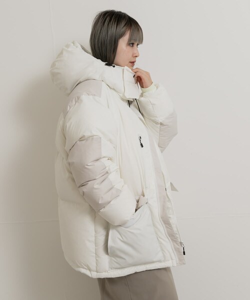 THE GOODLAND MARKET（ザグッドランドマーケット）の「KWD　BOX DOWN JACKET（その他アウター・レディース・White/Beige/Black・1）」の9枚目の写真
