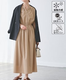 ROPE' PICNIC（ロペピクニック）の「【UVカット・接触冷感・イージーケア】スキッパーシャツワンピース（シャツワンピース）」