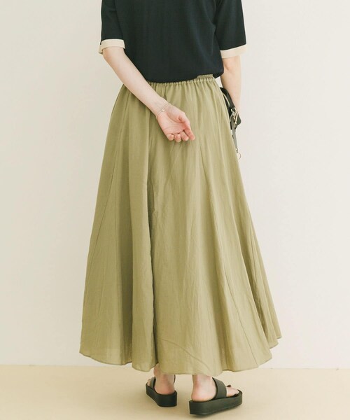 ITEMS URBANRESEARCH（アイテムズ アーバンリサーチ）の「コットン楊柳フレアスカート（スカート・レディース・GRY/BRN/L/KHK・Free）」の19枚目の写真