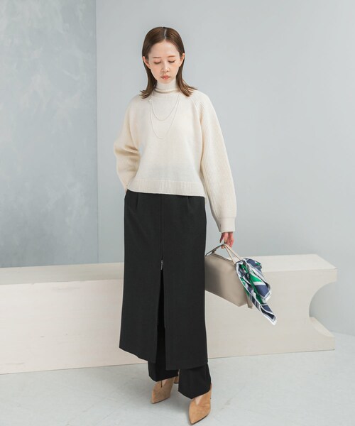 URBAN RESEARCH ROSSO（アーバンリサーチロッソ）の「スーパーファインラムズウールショートニット（ニット/セーター・レディース・OFF WHITE/L.GRAY/RED/BLACK・Free）」の7枚目の写真