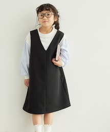 ROPE' PICNIC（ロペピクニック）の「【KIDS】2WAY/リンクコーデ/深Vネックジャンパースカート（ジャンパースカート・キッズ）」