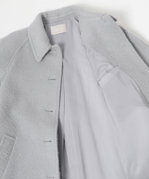 URBAN RESEARCH（アーバンリサーチ）の「AMOMENTO　ALPACA RAGLAN COAT（ステンカラーコート・レディース・SKY BLUE/BLACK/BROWN・0）」の12枚目の写真