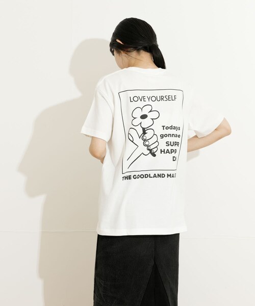 THE GOODLAND MARKET（ザグッドランドマーケット）の「ザ グッドランド マーケット　T-SHIRTS flower（Tシャツ/カットソー・メンズ・black/white/blue・S/M/L）」の6枚目の写真