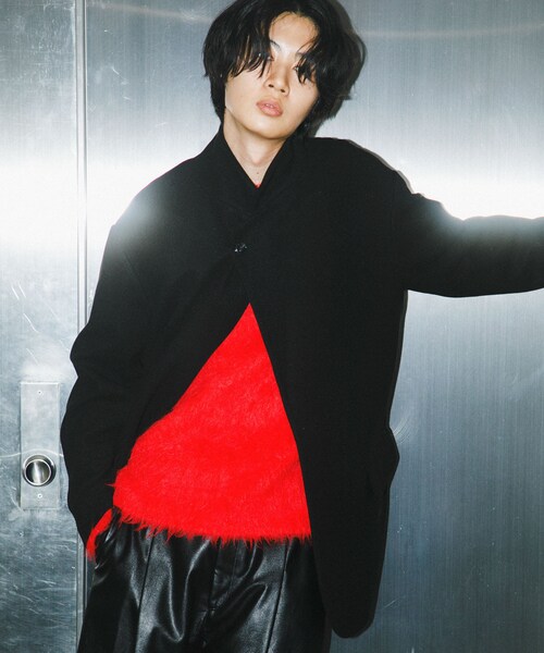 SENSE OF PLACE by URBAN RESEARCH（センスオブプレイスバイアーバンリサーチ）の「ルーズミドルジャケット（テーラードジャケット・メンズ・BLACK/CHARCOAL/GREIGE・M/L）」の6枚目の写真