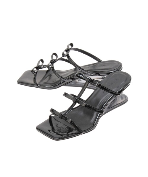 LAGUNAMOON（ラグナムーン）の「リボンストラップウエッジサンダル（その他シューズ・レディース・ブラック/レッド・S/M）」の4枚目の写真