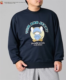 nissen | フロントプリントダンボール素材トレーナー　TOM and JERRY（トムとジェリー） 【大きいサイズ】(スウェット)