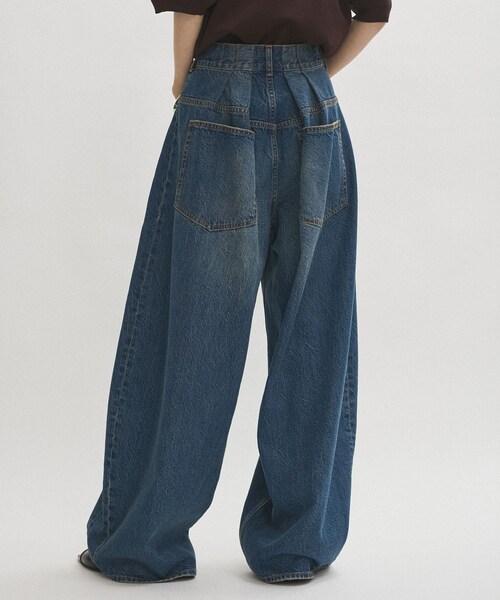 ADAM ET ROPE'（アダムエロペ）の「【サステナブル】バックタックワイドデニム（デニムパンツ・レディース・ブルー/サックス・36/38）」の14枚目の写真