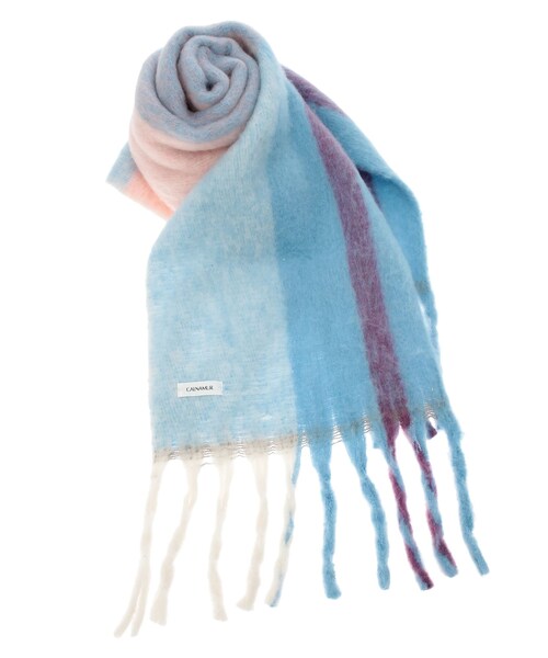 CALNAMUR（カルナムール）の「チェック柄大判マフラー（マフラー・レディース・ライトミックス/ミックス/ダークミックス・F）」の2枚目の写真