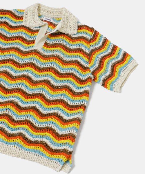 THE GOODLAND MARKET（ザグッドランドマーケット）の「米富繊維　ZIGZAG SUKASHI KNIT PULLOVER（ニット/セーター・レディース・64BLACK/02RED/40IVORY・FREE）」の18枚目の写真