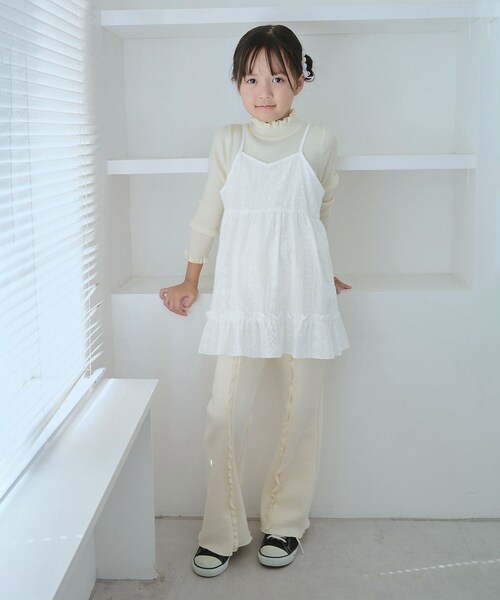 ROPE' PICNIC（ロペピクニック）の「【KIDS/キッズ】レースチュニックワンピース（ワンピース・キッズ・ホワイト/オフホワイト・L/M/S）」の8枚目の写真
