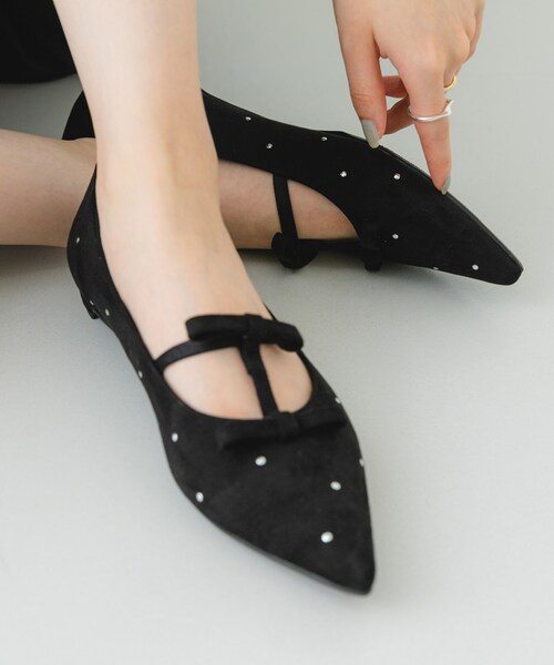 RODE SKO（ロデスコ）の「2センチダブルリボンヒールパンプス（パンプス・レディース・BLACK/OFF・36/37/38）」の20枚目の写真