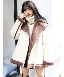 MURUA | ルーズフェイクムートン(ブルゾン)