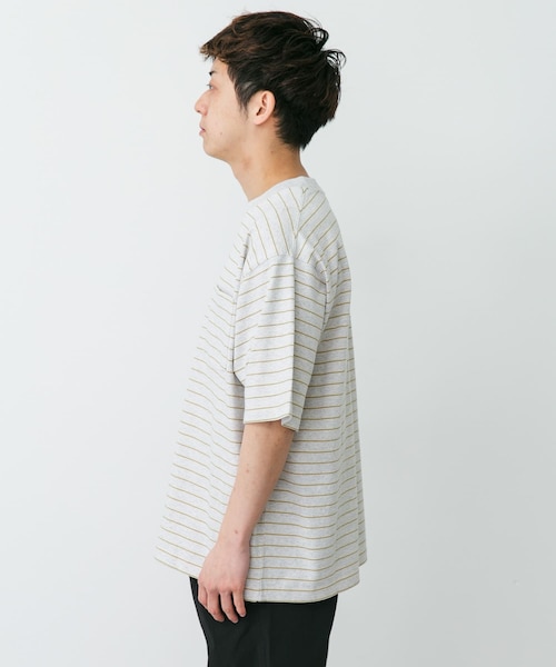 URBAN RESEARCH DOORS(アーバンリサーチドアーズ)の「L.L.Bean JAPAN EDITION UNION SHORT-SLEEVE STRIPED T-SHIRTS(Tシャツ/カットソー・メンズ・OFF/GRN/BIRCH/CRM/SAX/ROSE/CORAL/MINT/NAVY/RED/CCL/PWK・M/L/XL)」の14枚目の写真