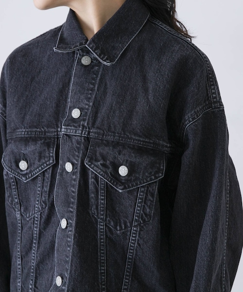 かぐれ（カグレ）の「HARi　WIDE SLEEVE DENIM JACKET（デニムジャケット・レディース・BLACK・2）」の13枚目の写真