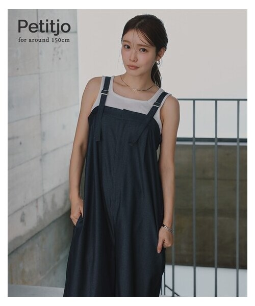 nissen（ニッセン）の「小さいサイズ　麻調シリーズ　オールインワン　低身長さん・小柄女性（オールインワン・サロペット・レディース・ベージュ/グレー/デニム・PSS/PS/PM/PL）」の3枚目の写真