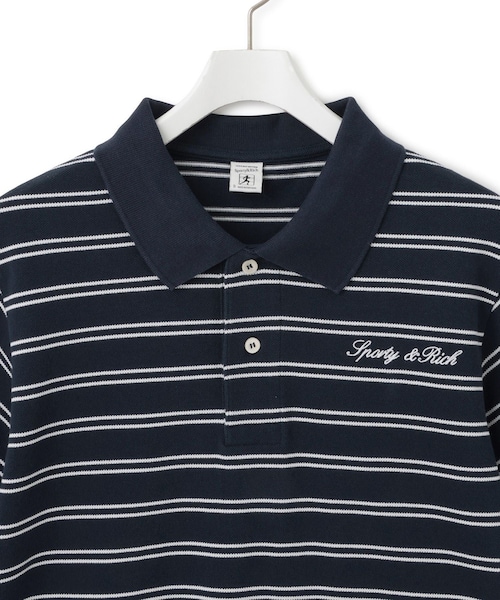ADAM ET ROPE'(アダムエロペ)の「【Sporty&Rich(スポーティー アンド リッチ)】Signature Logo Polo(ポロシャツ・レディース・ネイビー・S)」の4枚目の写真