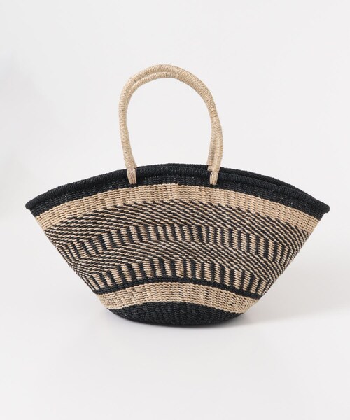 URBAN RESEARCH Sonny Label（アーバンリサーチサニーレーベル）の「BAGMATI　アバカボーダーバッグ（かごバッグ・レディース・NAT/BLK/NAT/CHOCO・One）」の5枚目の写真