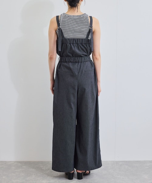 VIS（ビス）の「ベルト付きベアサロペット（サロペット/オーバーオール・レディース・ブラック系/ブルー・F）」の15枚目の写真