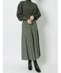 LAGUNAMOON | ミックスカラーヘリンボーンニットワンピース(ワンピース)