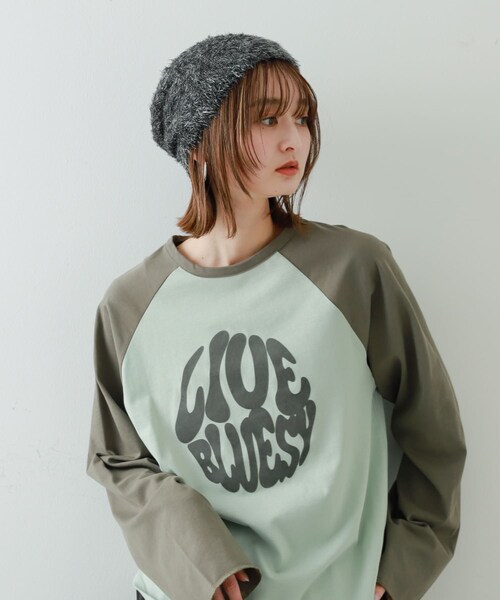 SENSE OF PLACE by URBAN RESEARCH(センスオブプレイスバイアーバンリサーチ)の「『別注』さらさ×SENSE OF PLACE シャギービーニー(ニットキャップ/ビーニー・レディース・OFF WHITE/GRAY・one)」の21枚目の写真