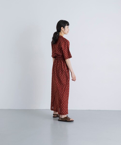 かぐれ（カグレ）の「MEYAME　PRINT SUMMER DRESS（ワンピース・レディース・BLACK/BURGUNDY・Free）」の16枚目の写真