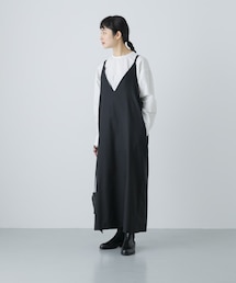 かぐれ（カグレ）の「ウールスムースVネックワンピース（ワンピース