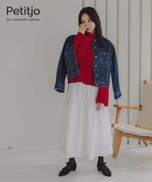 Petitjo | 小さいサイズ　タフタギャザーティアードスカート　低身長さん・小柄女性(スカート)