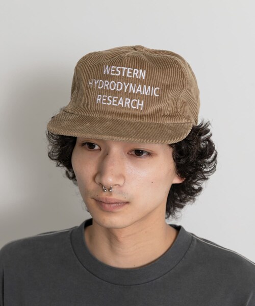 THE GOODLAND MARKET（ザグッドランドマーケット）の「Western Hydrodynamic Research　Whale Cord Hat（キャップ・メンズ・WHITENAVY/ACORN/OLIVE・FREE）」の2枚目の写真