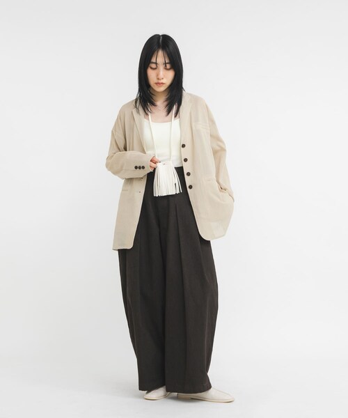 KBF（ケイビーエフ）の「フリンジマルチアクセサリー（ポーチ・レディース・BLACK/IVORY・One）」の8枚目の写真