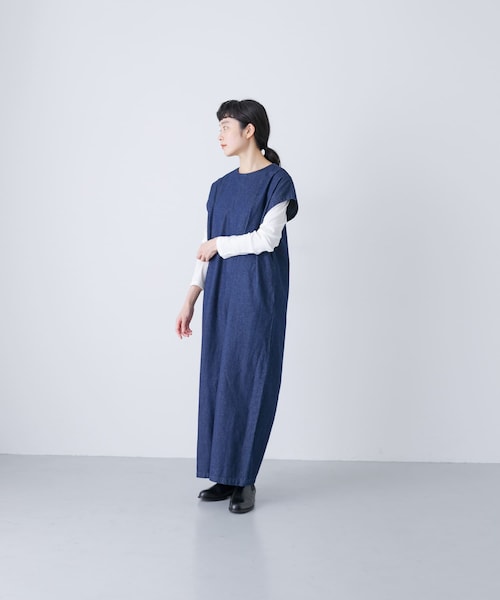 かぐれ（カグレ）の「『2サイズ展開』デニムワイドオールインワン（つなぎ/オールインワン・レディース・INDIGO・0/1）」の6枚目の写真