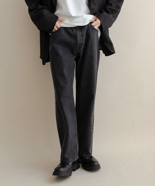 SENSE OF PLACE by URBAN RESEARCH（センスオブプレイスバイアーバンリサーチ）の「ストレートデニムパンツ（デニムパンツ・メンズ・BLACK/BROWN/L.INDIGO・S/M/L）」の7枚目の写真