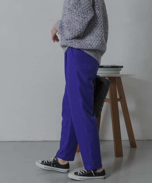 URBAN RESEARCH Sonny Label（アーバンリサーチサニーレーベル）の「TRカラーストレートパンツ（その他パンツ・レディース・ブルー/ブラック/ピンク・36/38）」の2枚目の写真