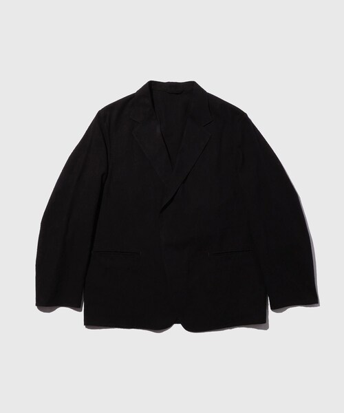 ADAM ET ROPE'(アダムエロペ)の「【blurhms/ブラームス】Silk/Cotton Nep Cardigan Jacket(テーラードジャケット・メンズ・ブラック・2/3)」の3枚目の写真