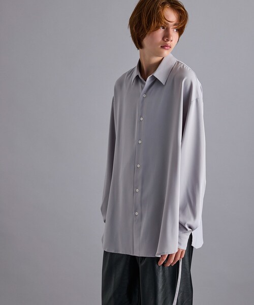 JUNRED（ジュンレッド）の「スリットコードシャツ（シャツ/ブラウス・メンズ・ブラック/グレー/ブルー系・L/M/S）」の5枚目の写真