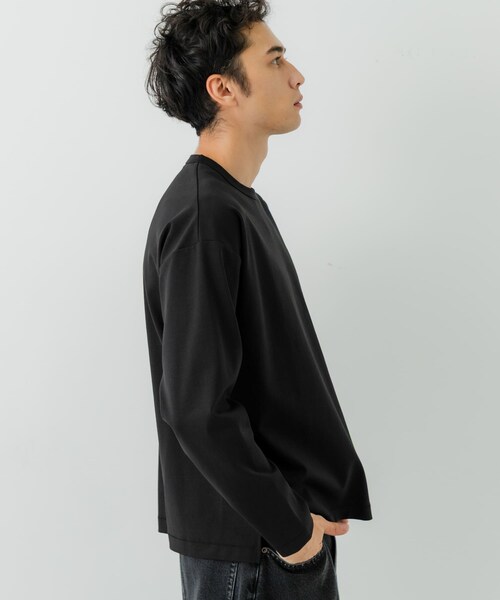 URBAN RESEARCH（アーバンリサーチ）の「コットンナイロンスムージーロングスリーブ（Tシャツ/カットソー・メンズ・WHITE/BEIGE/GRAY/BLACK・S/M/L）」の17枚目の写真