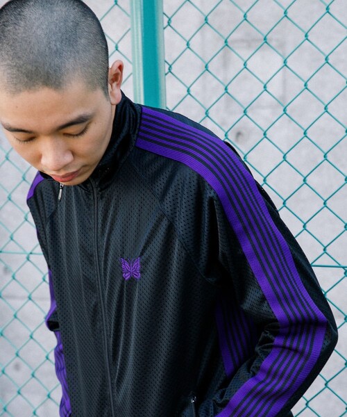 URBAN RESEARCH（アーバンリサーチ）の「『別注』Needles×URBS　Track Jacket-Poly Mesh（ブルゾン・メンズ・BLKxPPL/BLKxBLK・S/M/L/XL）」の22枚目の写真