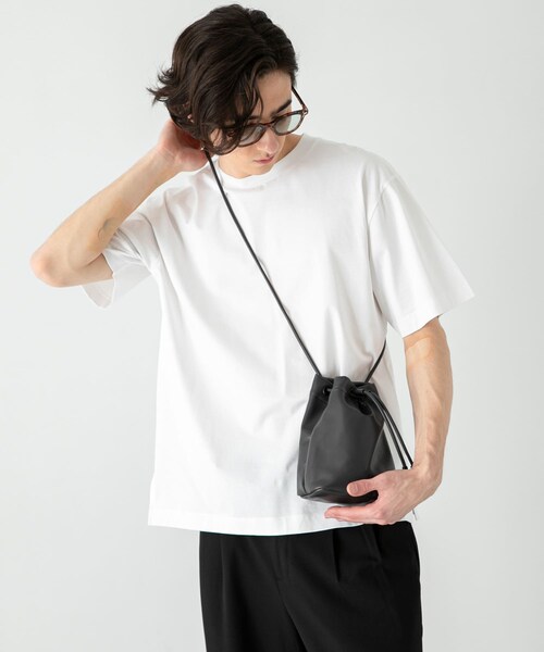 SENSE OF PLACE by URBAN RESEARCH（センスオブプレイスバイアーバンリサーチ）の「シルケットTシャツ(5分袖)（Tシャツ/カットソー・メンズ・WHITE/BLACK/CHARCOAL/GREEN・S/M/L）」の17枚目の写真
