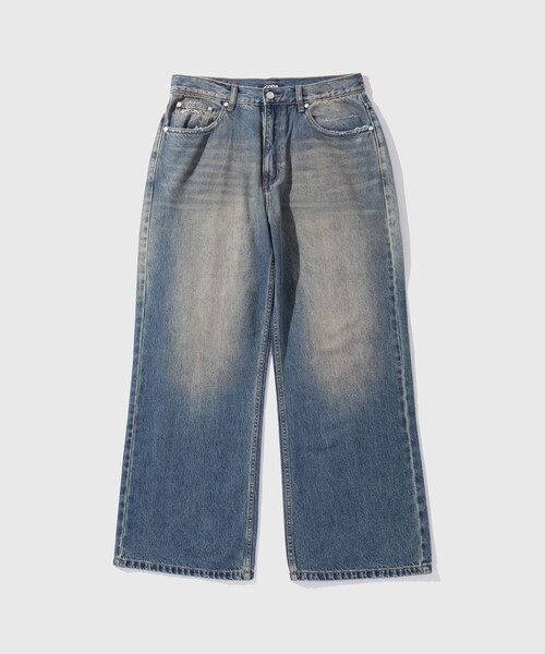 ADAM ET ROPE'(アダムエロペ)の「【CODA/コーダ】FADED DIRTY INDIGO WASHED BREAK CUT FLARED JEANS(デニムパンツ・メンズ・ブルー系・0/1/2)」の1枚目の写真