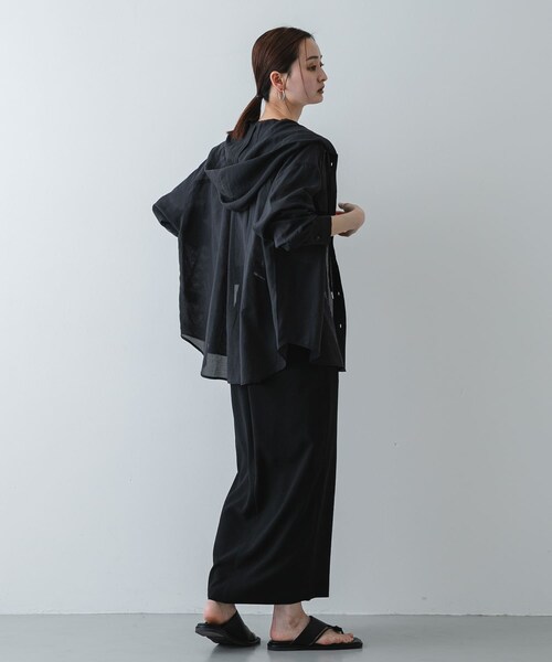 SENSE OF PLACE by URBAN RESEARCH（センスオブプレイスバイアーバンリサーチ）の「シアーフーディシャツ（シャツ/ブラウス・レディース・OFF WHITE/BLACK/YELLOW・One）」の16枚目の写真