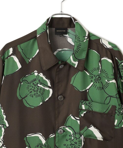 ADAM ET ROPE'(アダムエロペ)の「【J'aDoRe・一部店舗限定】【BANANATIME(バナナタイム)】PJ 2 SHIRT / シルクシャツ(シャツ/ブラウス・レディース・ブラック系/ダークブラウン系・XS)」の11枚目の写真