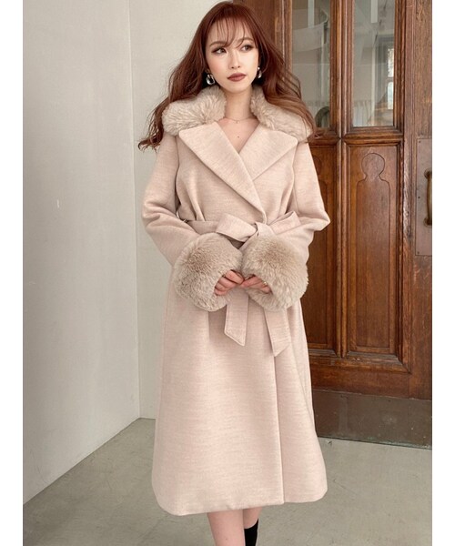 RESEXXY（リゼクシー）の「レディファーコート（その他アウター・レディース・ブラック/ピンク/ベージュ・F）」の4枚目の写真