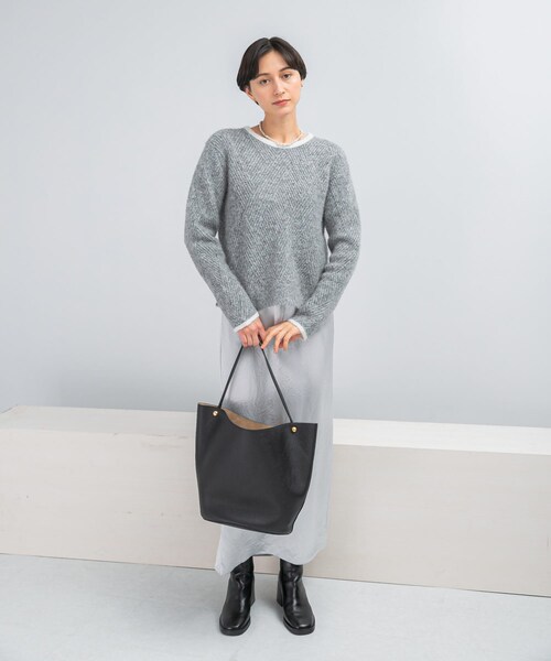 URBAN RESEARCH ROSSO（アーバンリサーチロッソ）の「ダイヤ柄編ラメミックスニット（ニット/セーター・レディース・OFF WHITE/BABY PINK/SILVER・Free）」の17枚目の写真