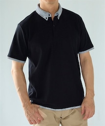 nissen | 半袖ボタンダウンカノコポロシャツ【大きいサイズ有】(ポロシャツ)